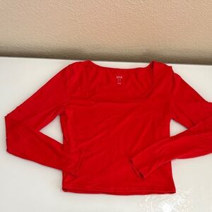 Blink Women's Vibrant Red Long Sleeve Top